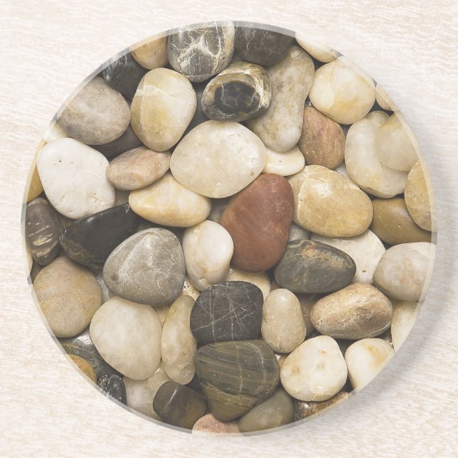 River Rock Stone Background - Customised Template Coaster (Front)