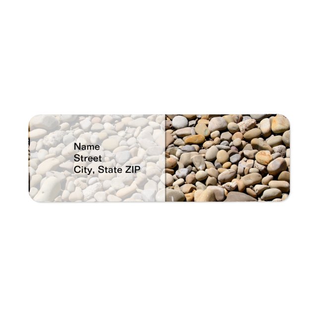 River Rocks Pebbles Return Address Label (Front)