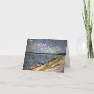 River & Rowing Boats Van Gogh Fine Art Card