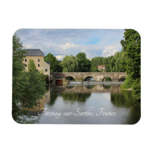 River Sarthe, Fresnay-sur-Sarthe, France Magnet
