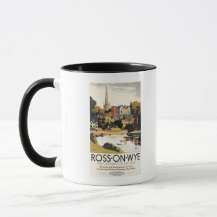 River Scene of Town British Railways Poster Mug