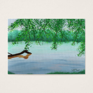 River Scene with Log Artist Trading Card