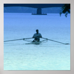 River Sculling  Poster