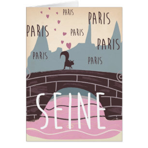 River Seine, Paris,france vintage travel poster
