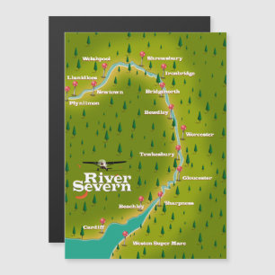 River Severn Wales England travel map