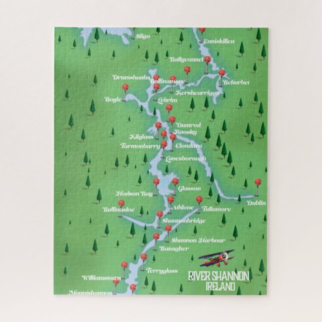 River Shannon Ireland Map Jigsaw Puzzle (Vertical)