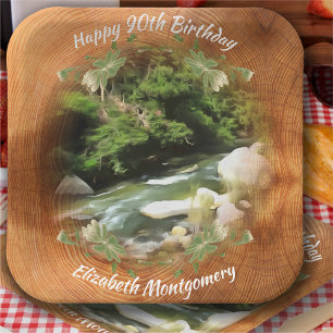 River South Birthday 0365 Square Paper Plate