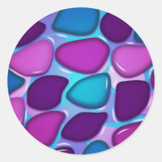 River Stones Classic Round Sticker