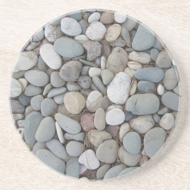 River Stones Fall Autumn Patterns Coaster (Front)
