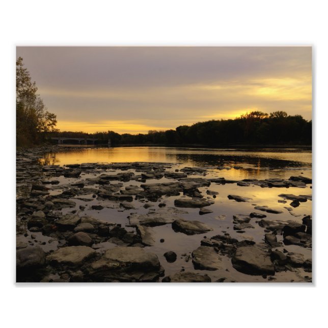 River Sunrise Photo Print (Front)