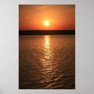 River Sunset Poster