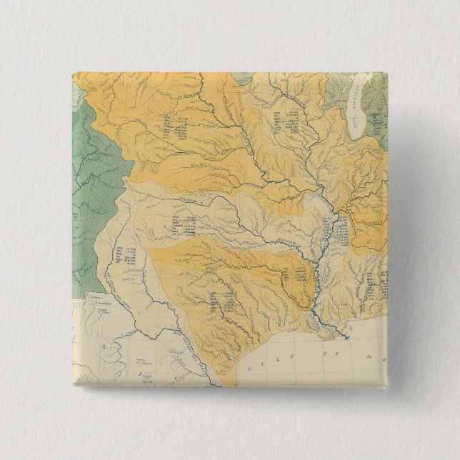 River Systems in the US 15 Cm Square Badge (Front)