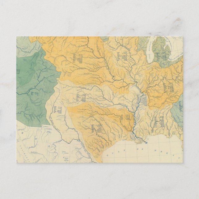River Systems in the US Postcard (Front)
