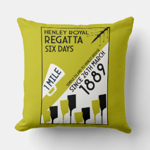 River Thames Regatta - Vintage Retro Style Rowing Cushion