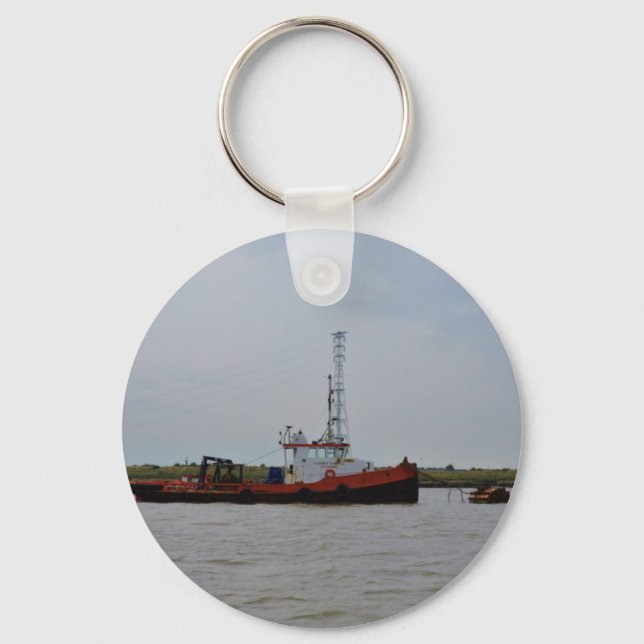 River Thames Tug Boat Key Ring (Front)
