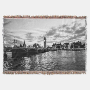 River Thames & Westminster Throw Blanket