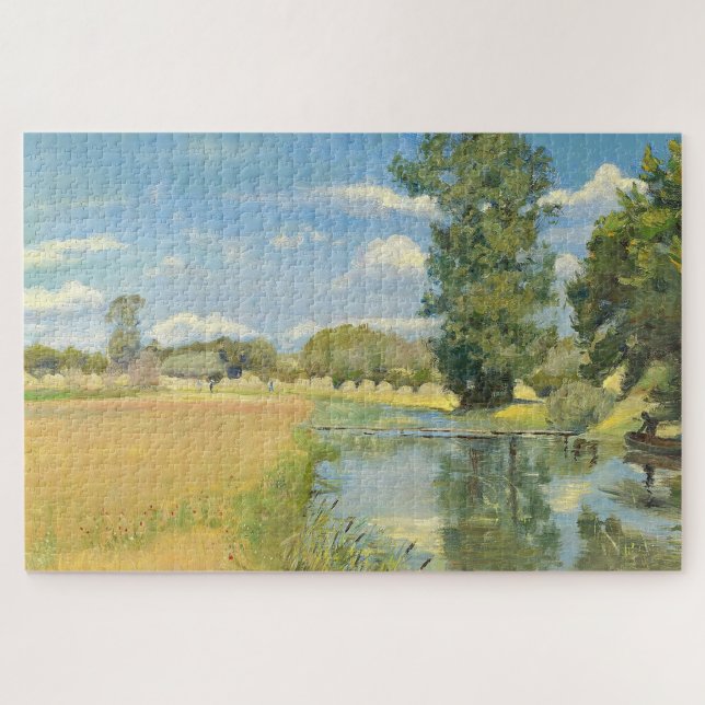 River Through a Harvest Landscape, Summer Jigsaw Puzzle (Horizontal)