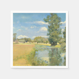 River Through a Harvest Landscape, Summer Napkin