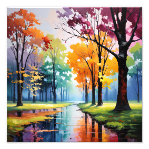 River Through Colorful Trees Photo Print