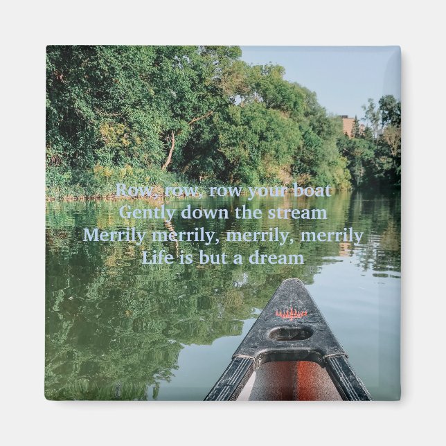 river trees front of a row boat magnet (Front)