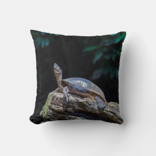 River Turtle sunbathing at Tortuguero - Costa Rica Cushion