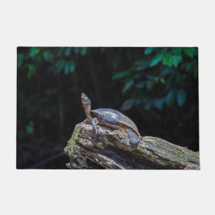 River Turtle sunbathing at Tortuguero - Costa Rica Doormat