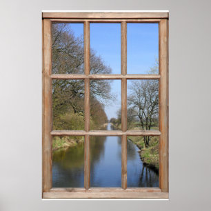 River View from a Window Poster