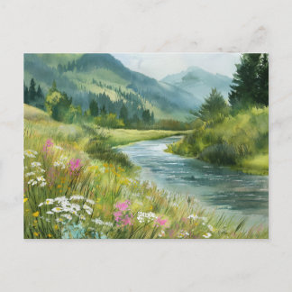River View Nature Scene  Postcard
