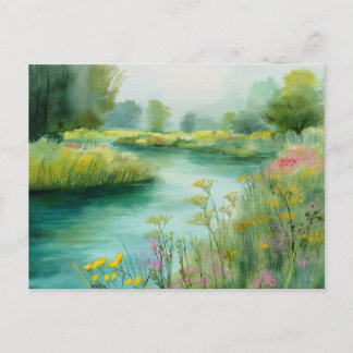 River View Nature Scene  Postcard