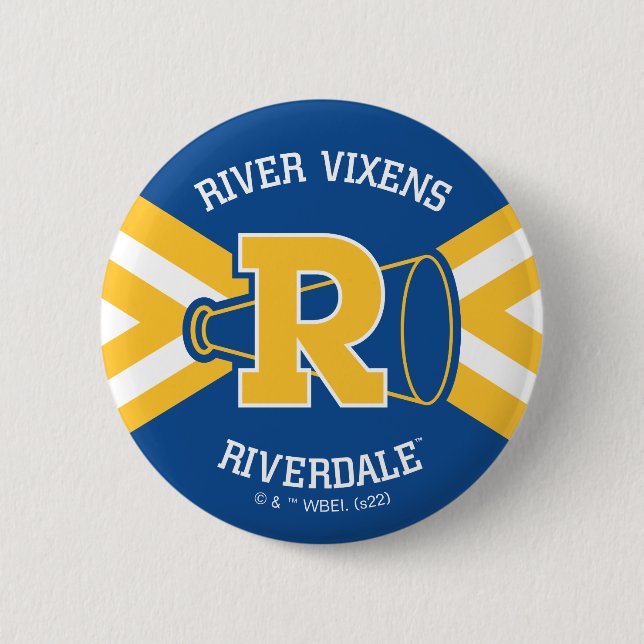 River Vixens Cheer Uniform 6 Cm Round Badge (Front)