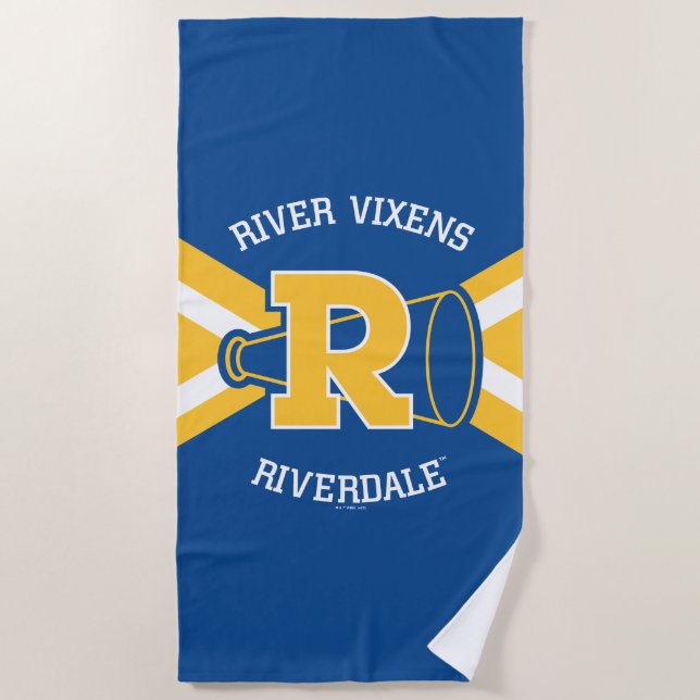 River Vixens Cheer Uniform Beach Towel (Front)