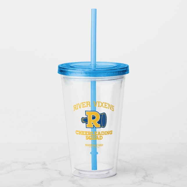 River Vixens Cheerleading Squad Acrylic Tumbler (Front)