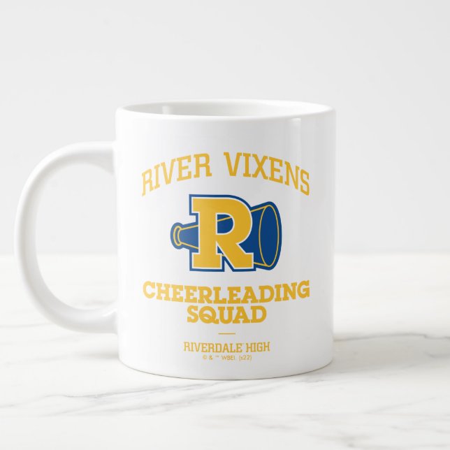 River Vixens Cheerleading Squad Large Coffee Mug (Left)
