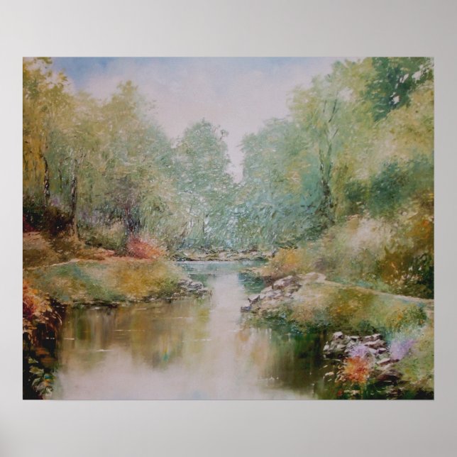 River Walk Painting Poster/Print Poster (Front)