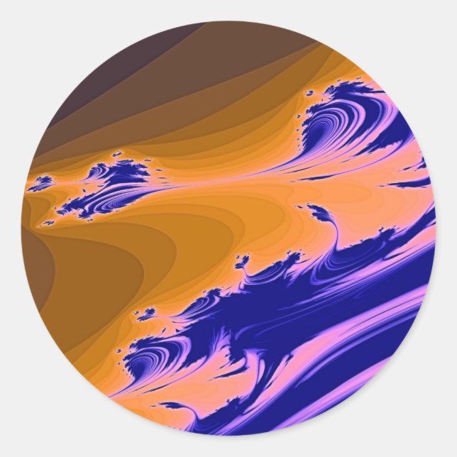 RIVER WATER CLASSIC ROUND STICKER (Front)