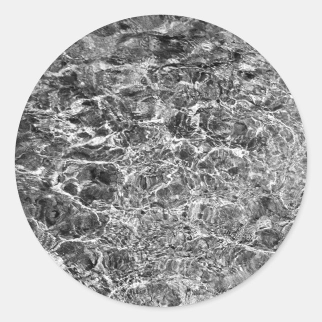 River Water Ripples Classic Round Sticker (Front)