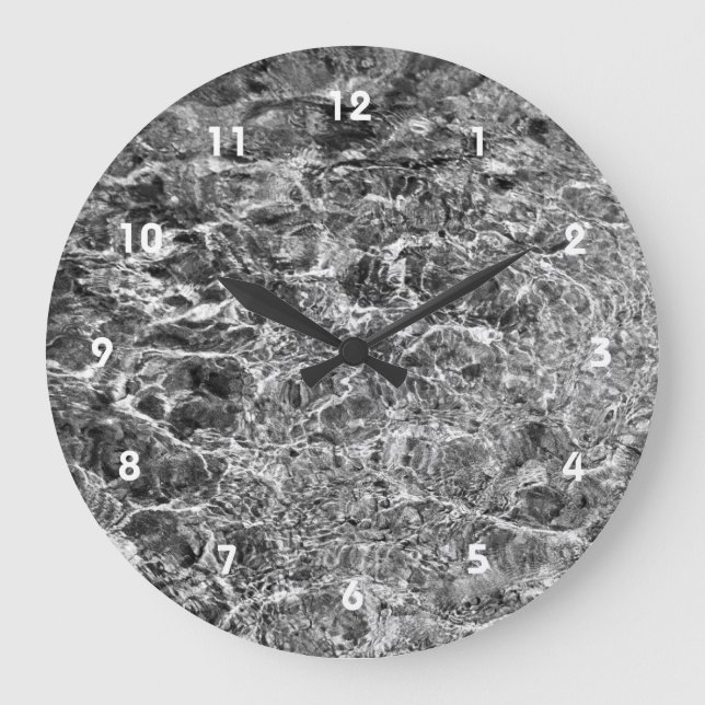 River Water Ripples Large Clock (Front)