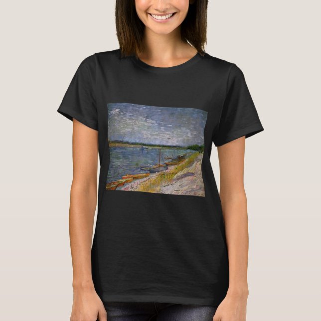 River with Rowing Boats by Vincent van Gogh T-Shirt (Front)