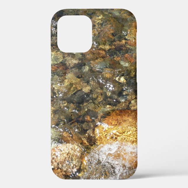 River-Worn Pebbles Brown and Grey Natural Abstract Case-Mate iPhone Case (Back)