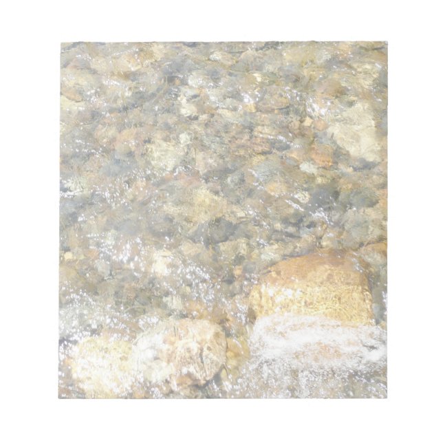 River-Worn Pebbles Brown and Grey Natural Abstract Notepad (Front)