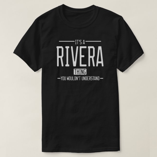 Rivera funny surname funny family T-Shirt (Design Front)