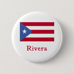Rivera Puerto Rican Flag 6 Cm Round Badge