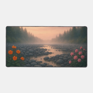 Riverbed Sunrise Landscape Desk Mat