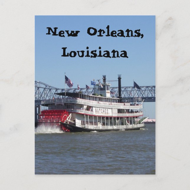 Riverboat in New Orleans Postcard (Front)