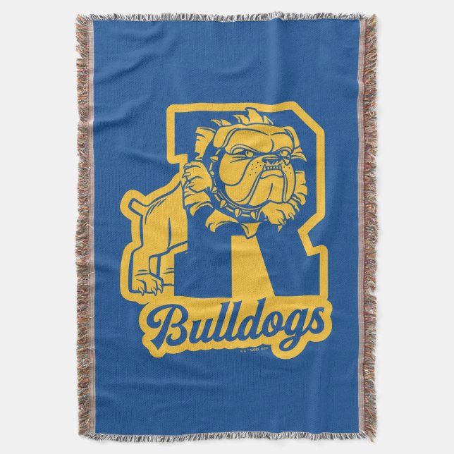Riverdale Bulldogs Letterman Throw Blanket (Front Vertical)