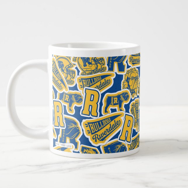 Riverdale Football and Cheer Pattern Large Coffee Mug (Left)