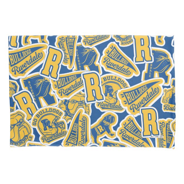 Riverdale Football and Cheer Pattern Pillowcase (Front)