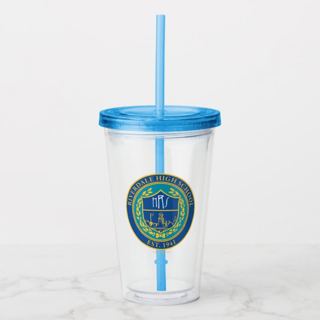 Riverdale High School Seal Acrylic Tumbler (Front)