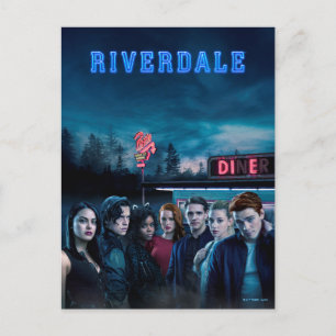 Riverdale Outside Pop's Diner Poster Postcard
