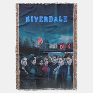 Riverdale Outside Pop's Diner Poster Throw Blanket
